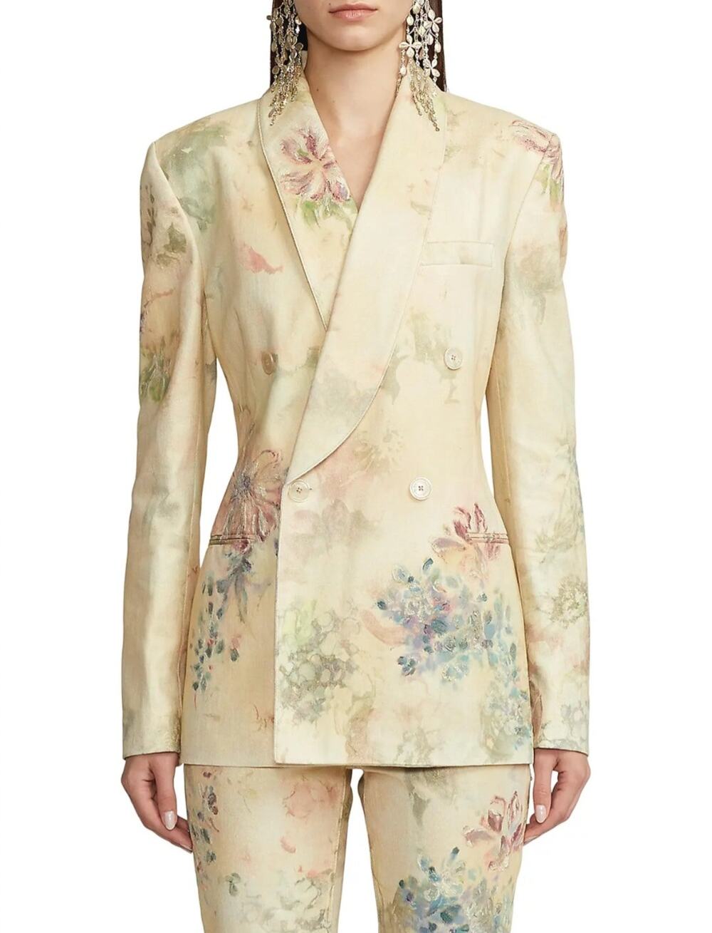 Ralph Lauren Purple Label Nelson Blazer Womens Large Double Breasted Made Italy